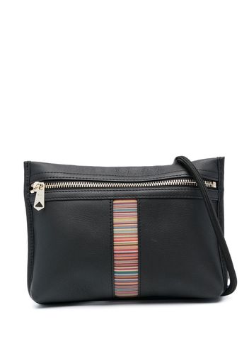Paul Smith stripe-print messenger bag - Nero