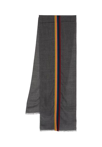 Paul Smith striped herringbone scarf - Nero