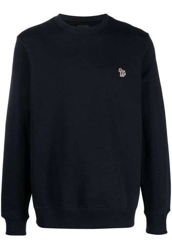 Paul Smith Zebra-patch organic cotton sweatshirt - Blu