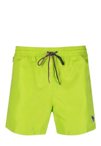 Paul Smith logo-patch drawstring swim-shorts - Verde