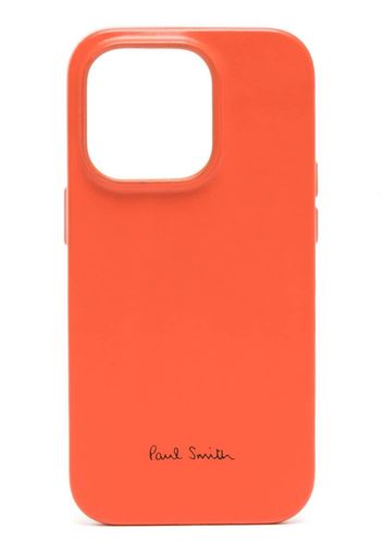 Paul Smith Cover per iPhone 14 Pro Leather Magsafe Paul Smith + Native Union - Arancione