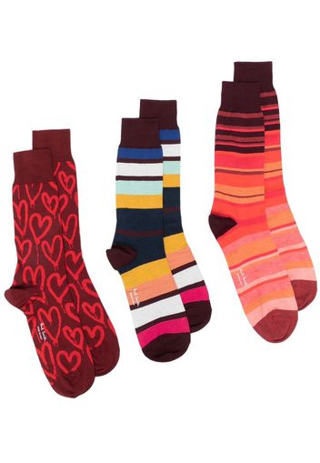 Paul Smith multicolour ankle socks - Rosso