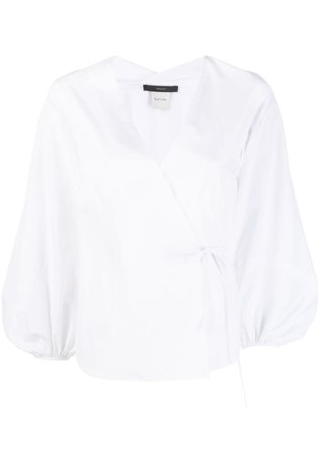 Paul Smith wrap-style cotton shirt - Bianco