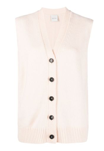 Paul Smith wool-blend sleeveless cardigan - Toni neutri