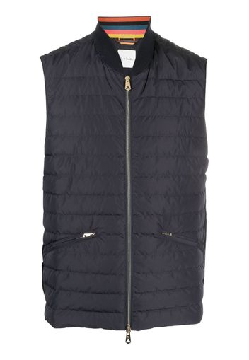 Paul Smith zip-up padded gilet - Blu