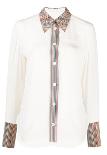 Paul Smith Camicia con dettaglio a righe - Bianco