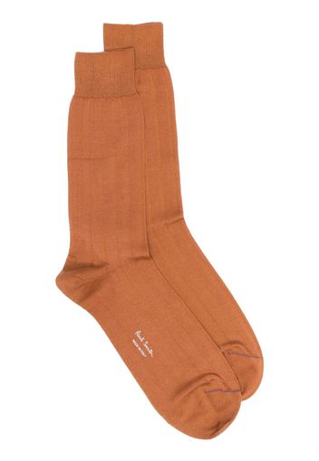 Paul Smith logo-print ankle-length socks - Arancione