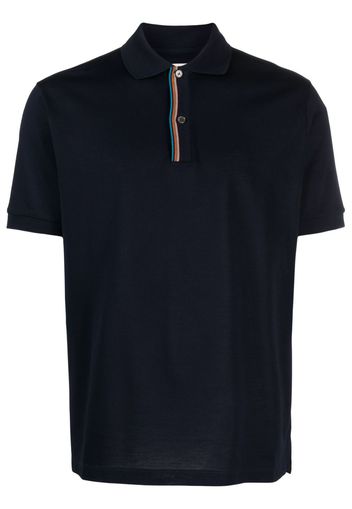 Paul Smith rainbow-stripe cotton polo shirt - Blu