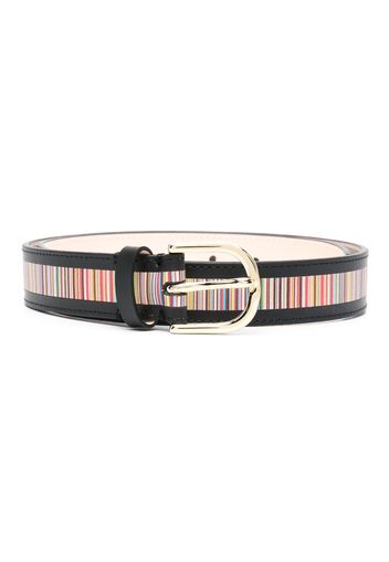 Paul Smith striped leather belt - Nero