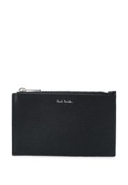 colour block logo print wallet