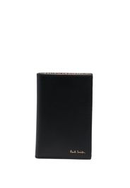 PAUL SMITH artist stripe-print leather cardholder - Nero