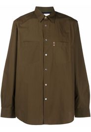 PAUL SMITH long sleeved cotton shirt - Verde