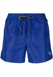 PAUL SMITH logo-patch swim shorts - Blu