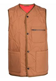 PAUL SMITH quilted wave gilet - Marrone