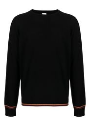 Paul Smith stripe-detail crew neck jumper - Nero