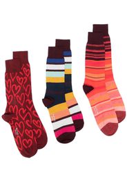 Paul Smith multicolour ankle socks - Rosso