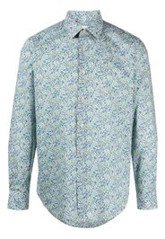 Paul Smith floral-print cotton shirt - Blu