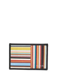 Paul Smith striped leather cardholder - Nero