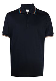 Paul Smith rainbow stripe-detail cotton polo shirt - Blu