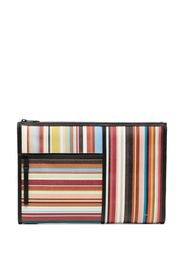 Paul Smith striped leather clutch bag - Multicolore