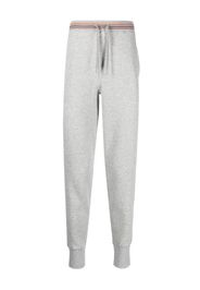 Paul Smith logo-patch cotton track pants - Grigio