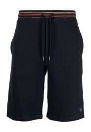 Paul Smith logo-patch cotton shorts - Blu