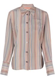 Paul Smith chest-pocket striped silk shirt - Toni neutri