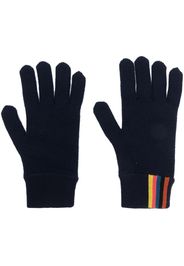 Paul Smith striped knitted wool gloves - Blu