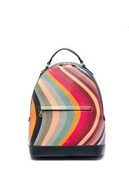 Paul Smith swirl-print leather backpack - Blu