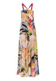 Paul Smith Floral Collage-print silk dress - Arancione