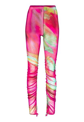 Paula Canovas del Vas Leggings con stampa astratta - Rosa