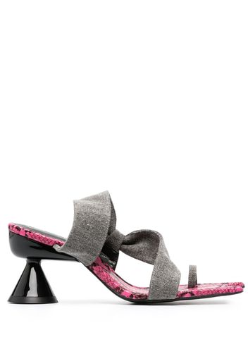 Paula Canovas del Vas Diablo 90mm python-print sandals - Rosa