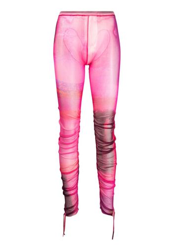 Paula Canovas del Vas abstract-print ruched leggings - Rosa