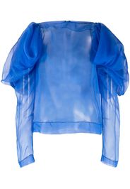 Paula Canovas del Vas gathered-detailing silk blouse - Blu