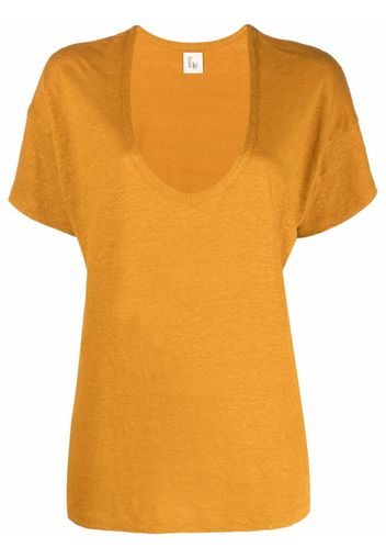 PAULA T-shirt con scollo a V - Giallo