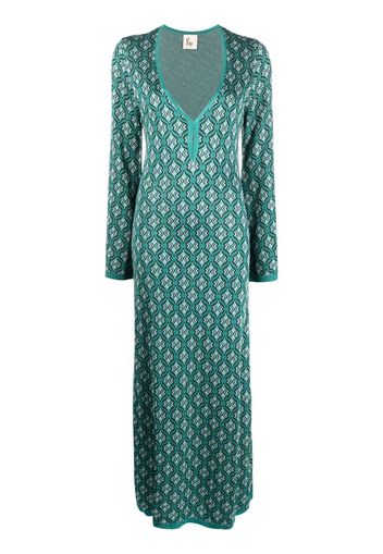 PAULA Malaya jacquard dress - Verde