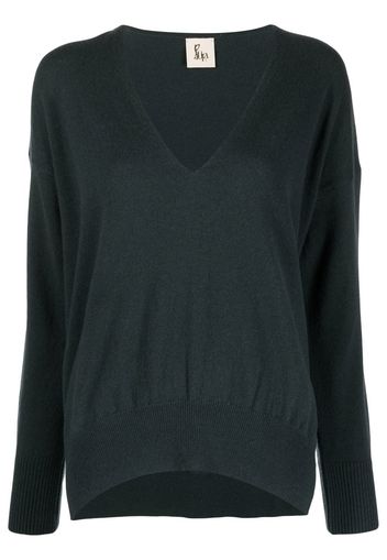 PAULA V-neck cashmere jumper - Verde