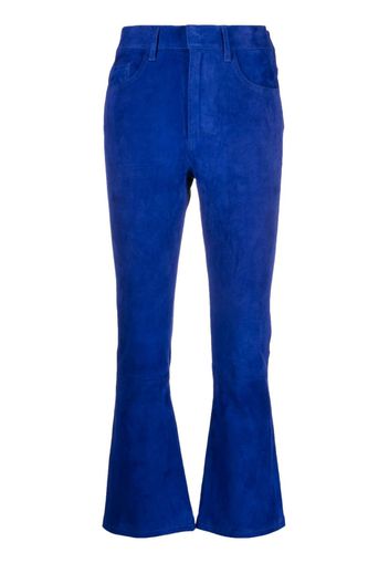 PAULA flared suede trousers - Blu