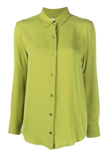 PAULA long-sleeve silk shirt - Verde