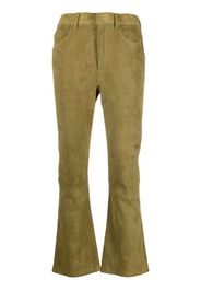 PAULA flared suede trousers - Verde