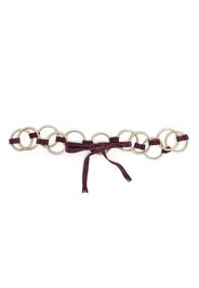 PAULA metal-rings tie-fastening belt - Viola