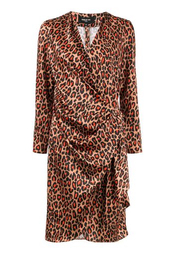 leopard print wrap dress