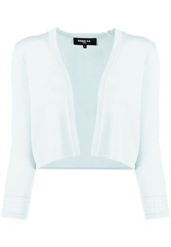 Paule Ka perforated-detail cropped cardigan - Blu