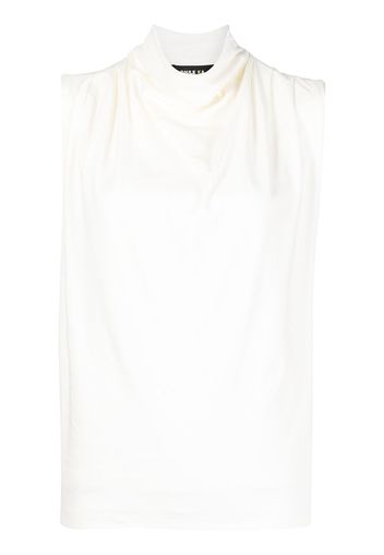 Paule Ka draped-neckline top - Bianco