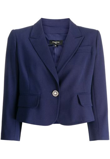 Paule Ka single-breasted cropped blazer - Blu