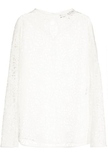 Paule Ka floral-lace top - Bianco