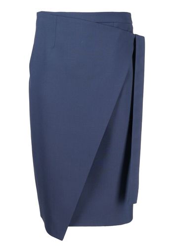Paule Ka wrap-front pencil skirt - Blu