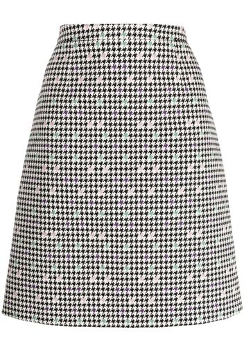 Paule Ka houndstooth cotton-blend skirt - Nero