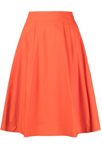 Paule Ka poplin-textured A-line skirt - Arancione