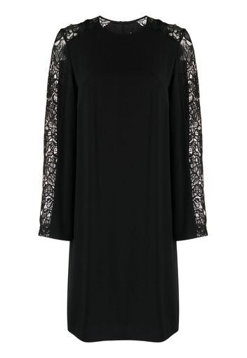 Paule Ka lace-detail long-sleeved minidress - Nero